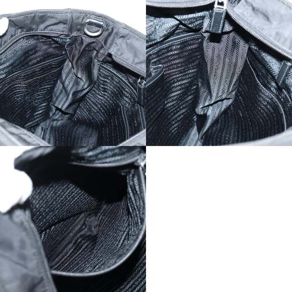 PRADA Tote Bag Nylon Black Silver - Picture 13 of 13